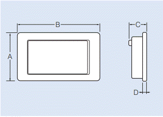 Dimension drawing for Aviator 7" Graphic User Interface