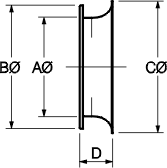 Dimension drawing for IC.. Inlet Cones for Axial Fans 