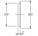 Dimension drawing for MF.. Matching Flanges for Short Case Axial Fans 
