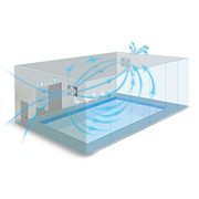 Ventilation in small indoor swimming pools