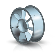 	Discharge guide vanes on axial fans