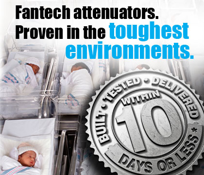 Fantech attenuators. Now available within 10 days or less *